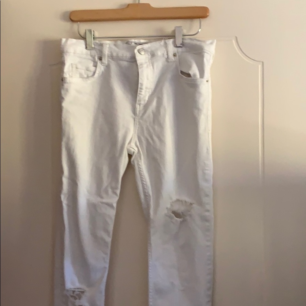 Free people ripped white jeans